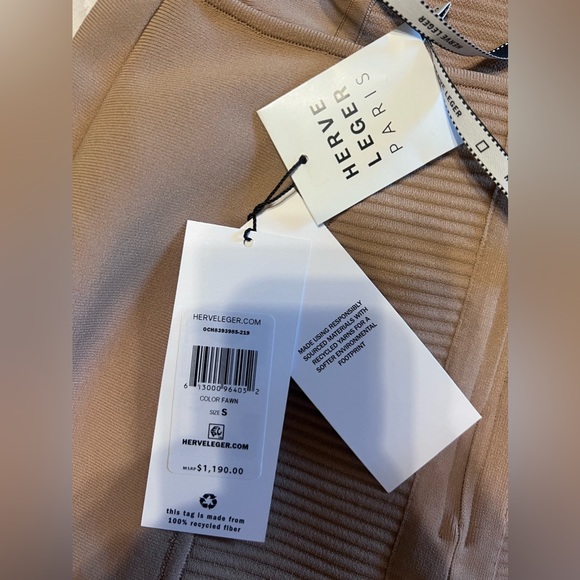 Herve Leger Ottoman Mini Dress. Authentic NWT - Picture 3 of 9